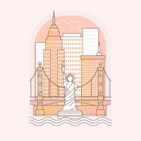 Ilustração de contorno de Nova York vetor