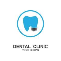 dental logotipo para dentista e dental clínica vetor