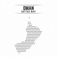 mapa pontilhado de Omã vetor