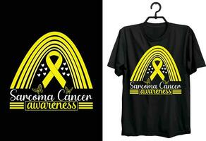 sarcoma Câncer camiseta Projeto. mundo sarcoma Câncer dia camiseta Projeto. personalizado, tipografia e vetor camiseta Projeto.