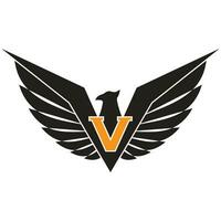 logotipo de asas de águia vetor