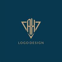 machado logotipo iniciais triângulo forma estilo, criativo logotipo Projeto vetor