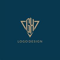 gx logotipo iniciais triângulo forma estilo, criativo logotipo Projeto vetor