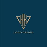 hx logotipo iniciais triângulo forma estilo, criativo logotipo Projeto vetor