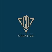 CD logotipo iniciais triângulo forma estilo, criativo logotipo Projeto vetor