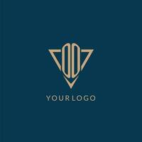 oo logotipo iniciais triângulo forma estilo, criativo logotipo Projeto vetor