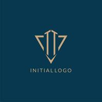 tt logotipo iniciais triângulo forma estilo, criativo logotipo Projeto vetor