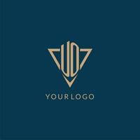 uo logotipo iniciais triângulo forma estilo, criativo logotipo Projeto vetor