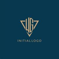 wg logotipo iniciais triângulo forma estilo, criativo logotipo Projeto vetor