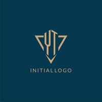 yt logotipo iniciais triângulo forma estilo, criativo logotipo Projeto vetor