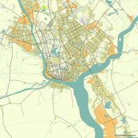 vetor cidade mapa do yangon, myanmar Birmânia