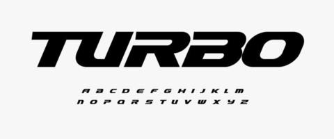 alfabeto dinâmico turbo. fonte pesada e ação, tipo de velocidade para logotipo de esporte moderno, título de corrida de velocidade, monograma dinâmico, letras e tipografia. letras de estilo itálico em negrito, vetor tipográfico passeio livre