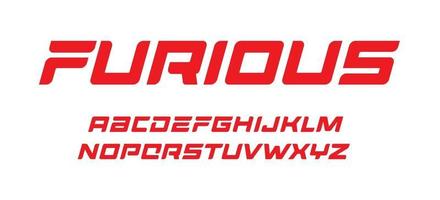 conjunto de letras de esporte, fonte dinâmica em negrito, tipografia elegante em itálico, design de tipografia vetorial vetor