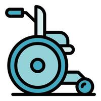 cadeira de rodas ícone vetor plano