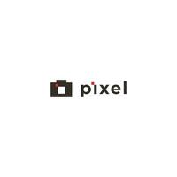 pixel Câmera logotipo Projeto moderno conceito vetor