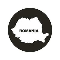 romênia mapa ícone vetor