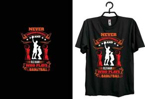 basquetebol camiseta Projeto engraçado presente item para basquetebol amante jogador vetor
