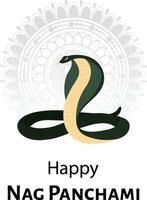 feliz importunar panchami indiano hindu festival celebração vetor Projeto