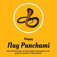 feliz importunar panchami indiano hindu festival celebração vetor Projeto