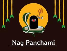 feliz importunar panchami indiano hindu festival celebração vetor Projeto