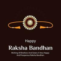 feliz raksha bandhan indiano hindu festival celebração vetor Projeto