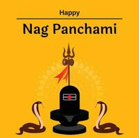 feliz importunar panchami indiano hindu festival celebração vetor Projeto