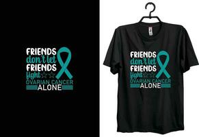 ovário Câncer camiseta Projeto. tipografia camiseta Projeto. personalizadas camiseta Projeto. mundo Câncer camiseta Projeto vetor
