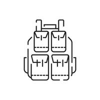 safári viagem coleção elementos ícone vetor fino linha. animal e África, carro e árvore, humano silhueta e chapéu safári aventura conceito linear pictogramas. monocromático contorno ilustrações.