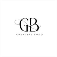 gb inicial carta logotipo Projeto vetor