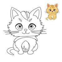 desenhos de gatos para colorir para crianças 23525732 Vetor no Vecteezy