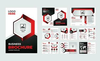 moderno multiuso o negócio folheto modelo Projeto vetor