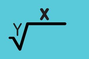 quadrado raiz vetor ícone matemática logotipo