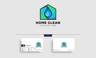 limpar casa ou casa modelo de logotipo criativo ilustração vetorial ícone elemento isolado vetor