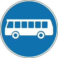 público ônibus placa. obrigatório placa. volta azul placa. placa só permite a movimento do ônibus. ônibus faixa e parar. estrada placa. vetor