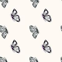 simples estilizado traça desatado padronizar. borboletas papel de parede. vôo inseto imprimir. vetor