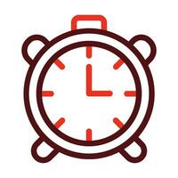 alarme relógio glifo dois cor ícone para pessoal e comercial usar. vetor
