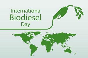 biodiesel internacional dia 10 de agosto para ecologia e meio ambiente ajude o mundo com ideias ecológicas vetor