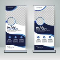 rollup corporativo ou modelo de design de banner x vetor