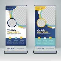 rollup corporativo ou modelo de design de banner x vetor