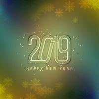 Abstrato feliz ano novo 2019 fundo colorido vetor