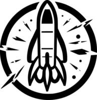 foguete - minimalista e plano logotipo - vetor ilustração