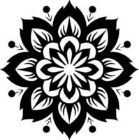 mandala, Preto e branco vetor ilustração