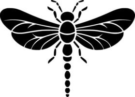 libélula, Preto e branco vetor ilustração