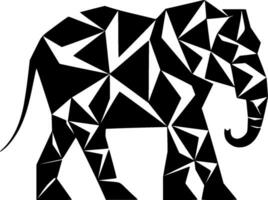 elefante, Preto e branco vetor ilustração