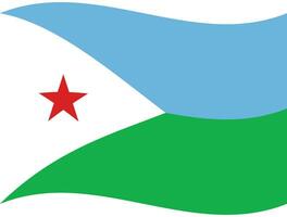 djibouti bandeira aceno. djibouti bandeira. bandeira do djibouti vetor