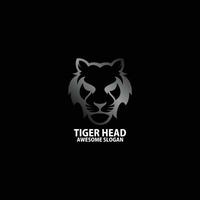 tigre cabeça logotipo Projeto gradiente cor vetor