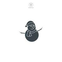 boneco de neve ícone símbolo vetor ilustração isolado em branco fundo