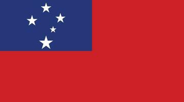 samoa bandeira. bandeira do samoa vetor