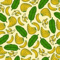 banana fruta desatado padronizar fundo ilustração vetor