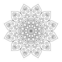 adulto coloração livro ornamental mandala vetor